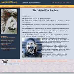 shaolinZEN.org homepage